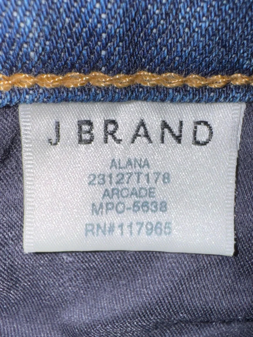 J Brand Alana High Rise Crop Skinny Jeans Dark Wash Stretch Denim Size 30 - Picture 7 of 13